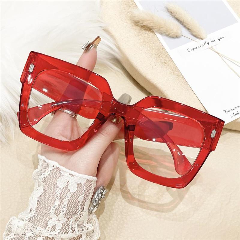 Oversized Transparent Computer Eyeglasses Spectacle Frame Frame Anti Blue Light Blocking Glasses Large Frame Black Leopard Glasses Clear Lenses