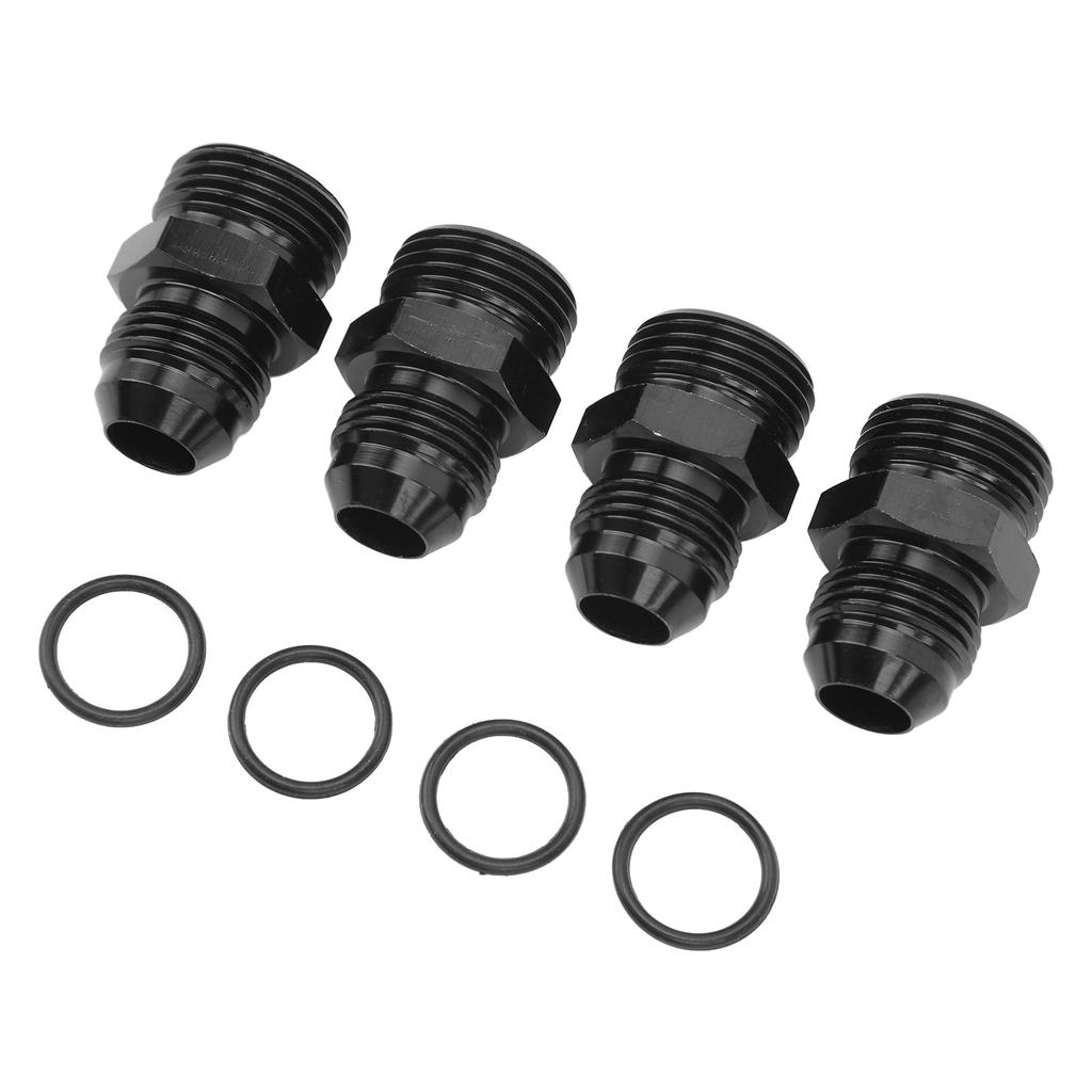 4 Peças O-Ring Boss Adaptador de Combustível Macho 1500PSI O-Ring Conexão Adaptadora para Barra de Combustível Resfriador de Óleo Bomba de Combustível 10AN ORB