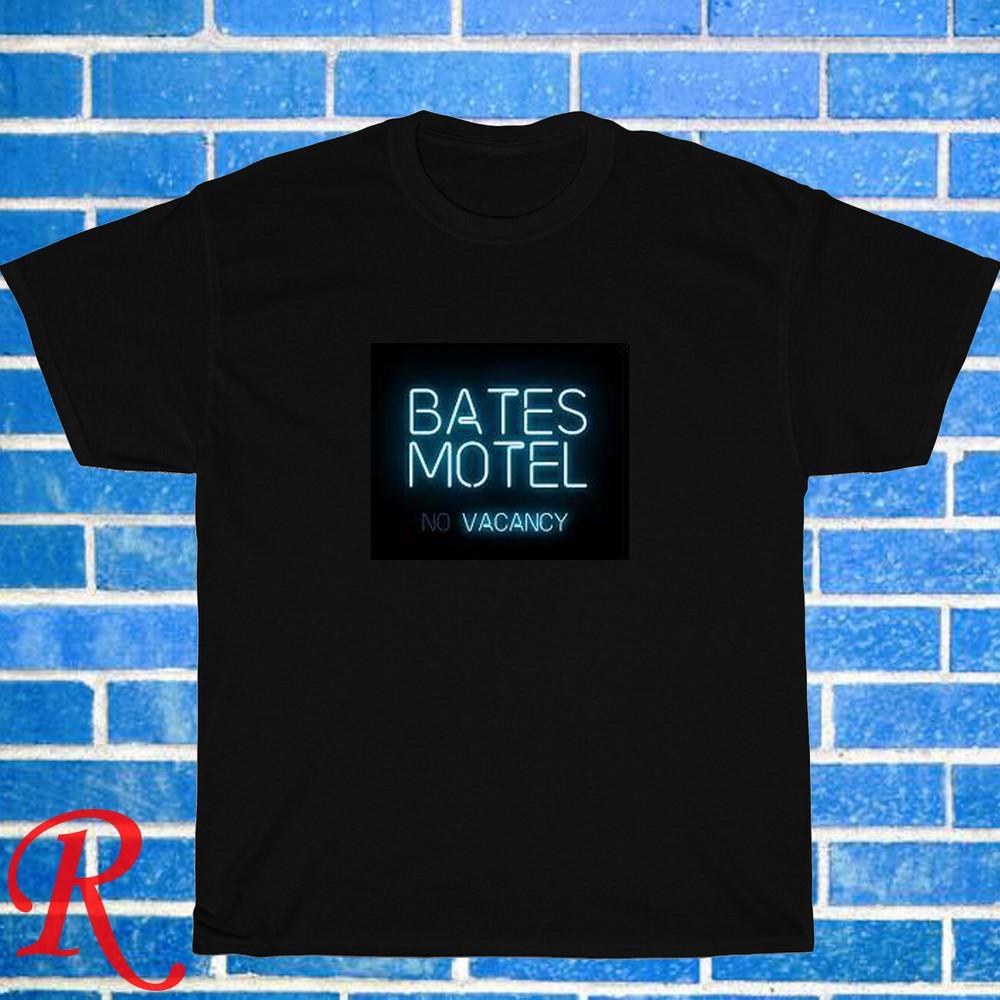

New! Bates Motel No Vacancy Logo Black Grey Navy White Size S-5XL Unisex T-Shirt M