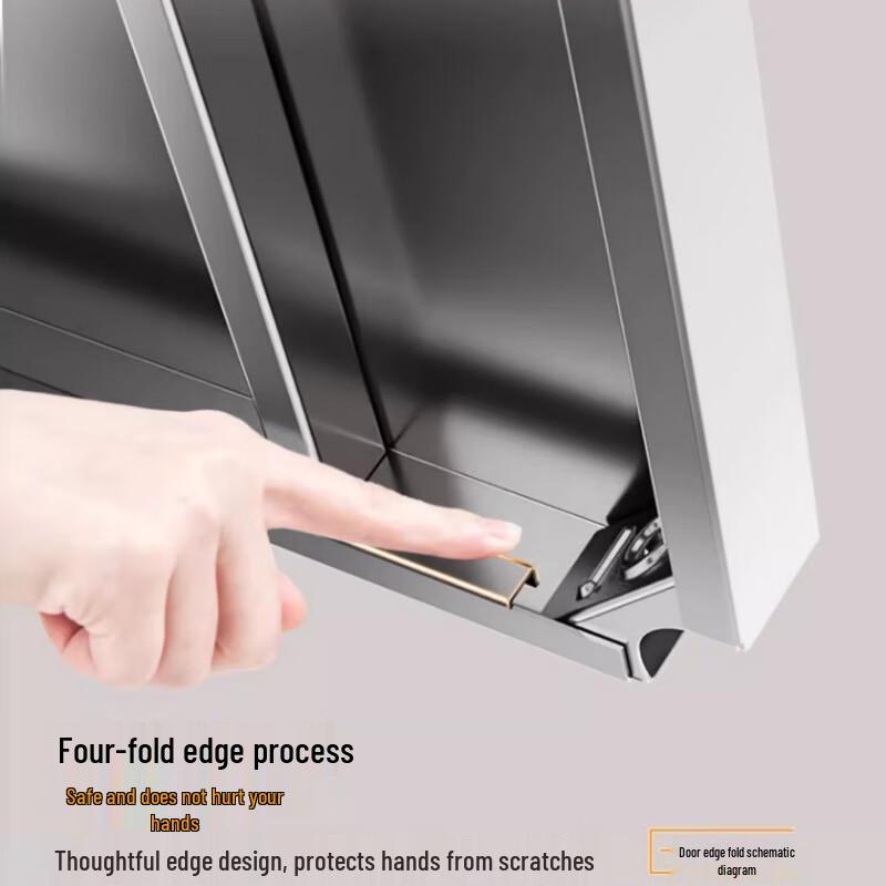 Modern Carbon Steel 3-Tier Kitchen Storage Shelf