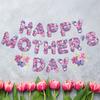 Mothers Day Happy Bunting Mother's Day Banner Pink Purple Letter Flower Garland