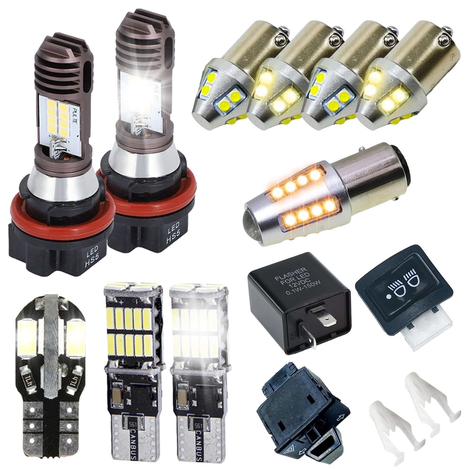 

Meliore HS5 LED Position License Plate Tail Turn Turn Signal Turn Signal Headlight Switch Cowl Clips of Headlights, Lights, Lights, Lights, Signals,