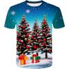 Santa Claus Christmas Print Short Sleeve for Boys Girls Cute O-Neck Pullover Tees Casual Loose Children's Top Children's T-Shirt