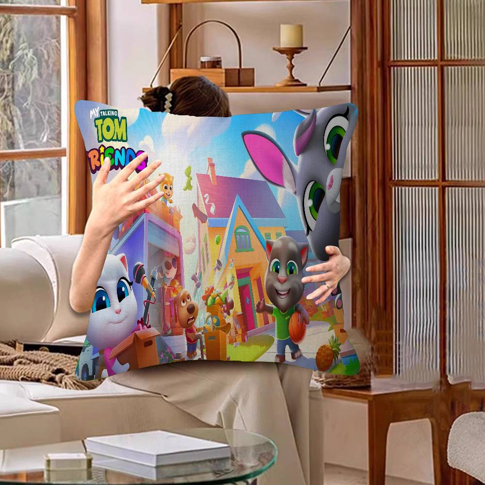 T-Talking T-Tom And Friends Cartoon Pillow Cover Sofa Cushion Cover Home Room Decoration Children Gift