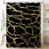 Luxury Black Gold Foil Shower Curtain Waterproof Home Decor Waterproof Bathtub Liner