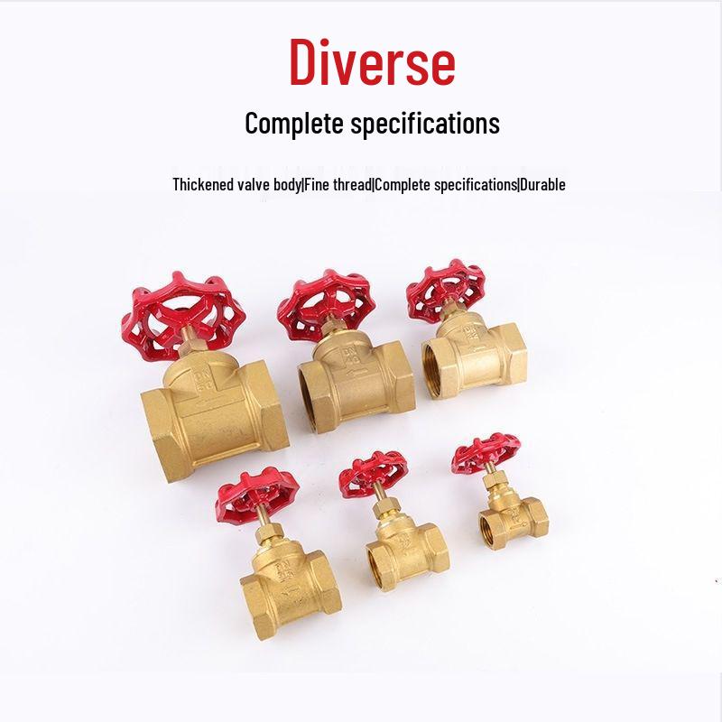 All-Copper Water Meter Stop Valve: Thickened Tap Switch, Main Valve Sizes 1/2", 3/4", 1", 2", 32 Valve, 15.