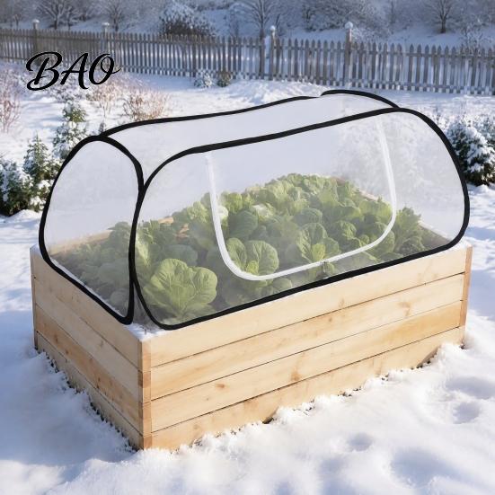 Cold Weather Garden Row Tunnel Pop Up Winter Rows Plant Covers, Raised Beds Vegetable Cold-proof Insulated Guard for Plants Protector, Freeze