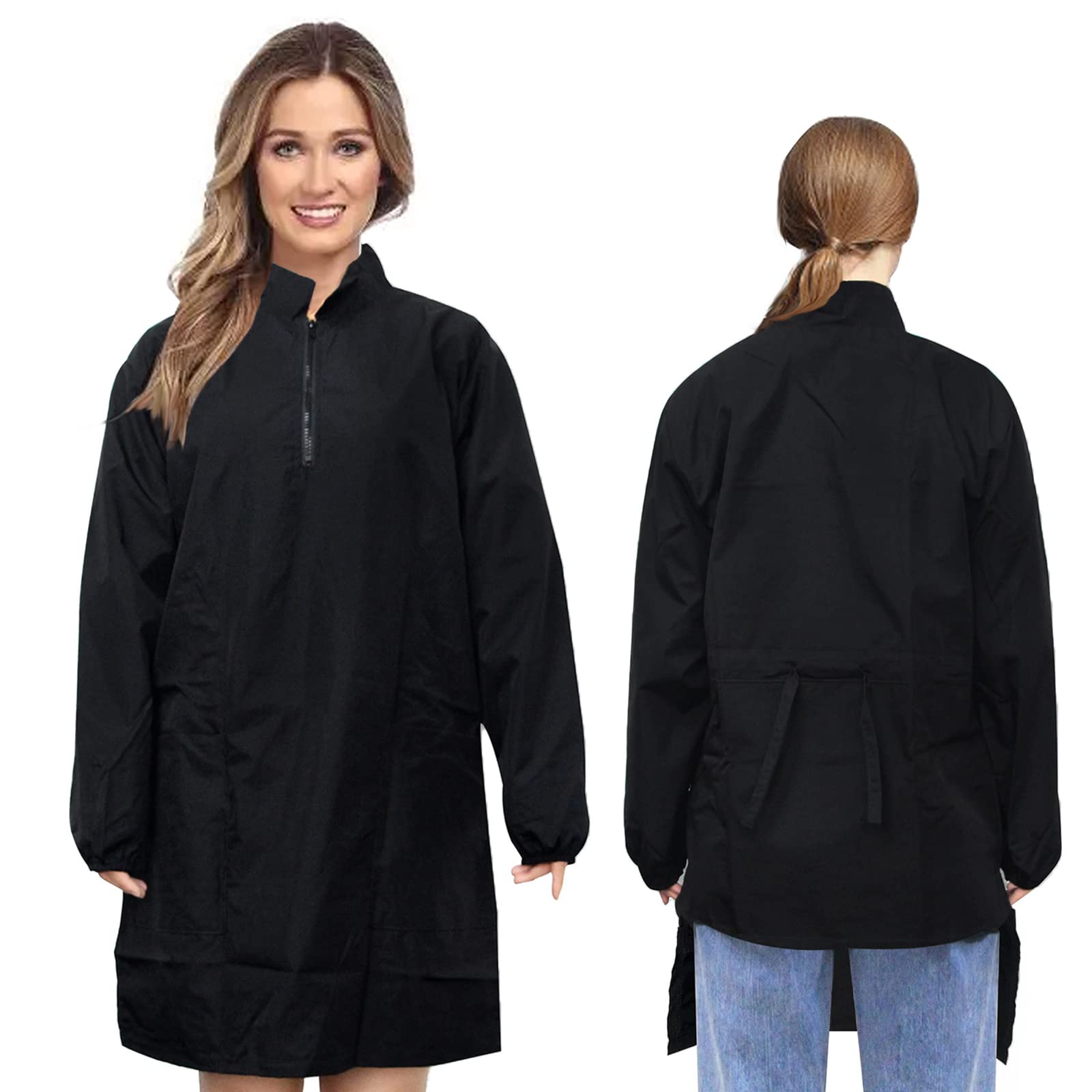 

Gliitatu Уход за собаками Уход за домашними животными Рабочая одежда Нейлоновый фартук с карманами Женский халат, (M) чёрный