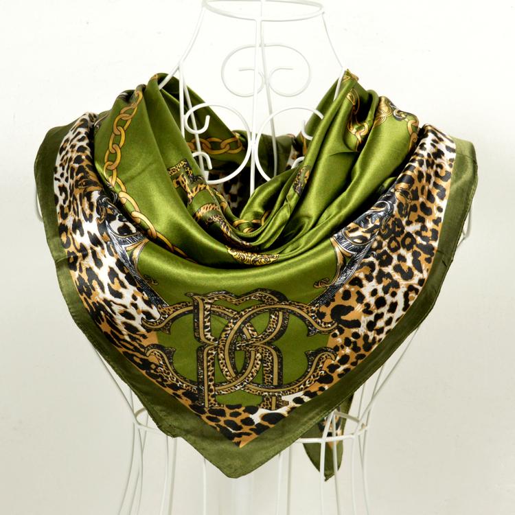 [BYSIFA] Coffee Women Silk Scarf Shawl Winter Elegant Brand Floral Large Square Scarves Wraps Fashion Muslim Head Scarf Blue,Red