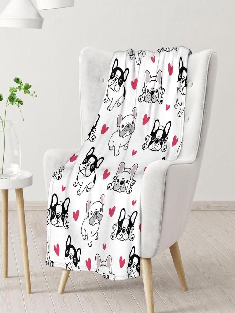 French Bulldog Blanket for Kids  Soft Plush Throw x Twin Size  Cute Dog Gift for Bed Couch  Living Room