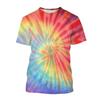 Gradiënt Tie Dye 3D Geprinte T-shirts Mannen Vrouwen Casual Mode Streetwear Oversized Korte Mouw T-shirt Mannen T-shirts Tops Kleding