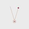 Silver Clover October Birthstone Necklace RA26B65J