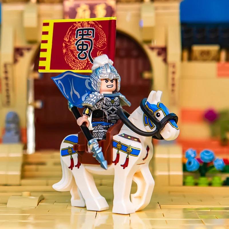 Building Block Man Figurine Three Kingdoms Zhuge Liang Armor Version Lu Bu Children's Assembly Toy Boy Holiday Gift Collection