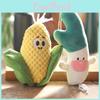 Vegetable Scallion Corn Plush Keychain Stuffed Toy Backpack Decor Gift For Kids