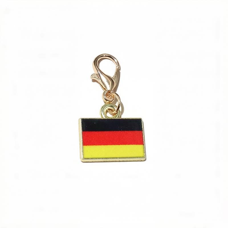 10 Stück Emaille Nationalflaggen von Ländern Anhänger mit Karabinerverschluss DIY Schmuckherstellung Zubehör für Schlüsselanhänger Armband