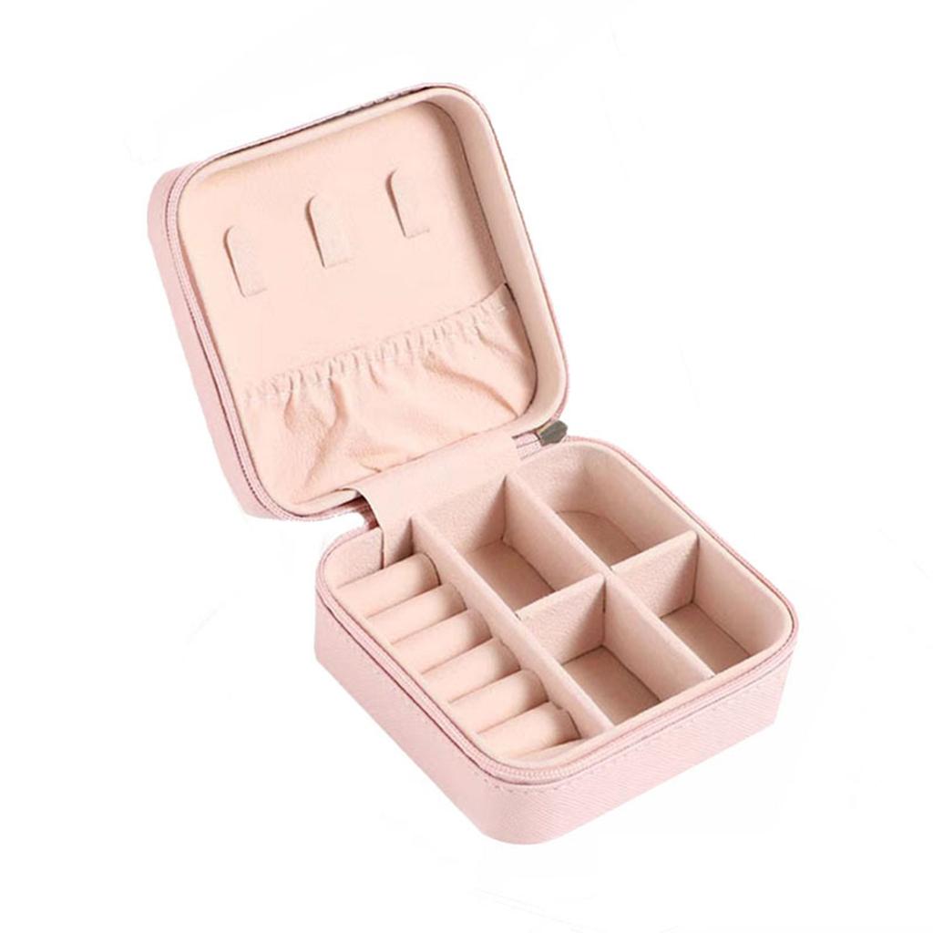 Jewelry Box Jewelries Storage Case PU Leather Organizer for Necklace Earring Rings Bracelet Ear