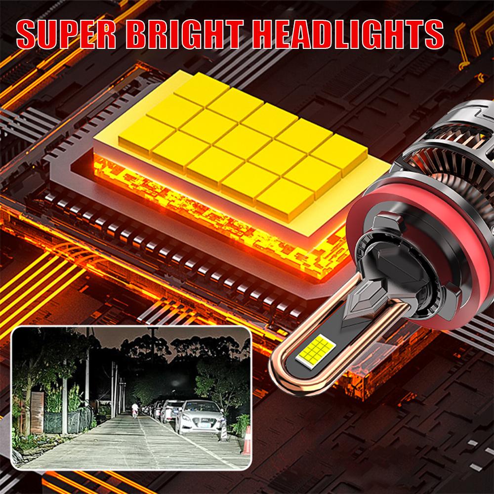 2PCS H7 LED Headlight Bulb Upgrade 9005/HB3 9006/HB4 H11 H4 H1 LED Headlight Bulbs High Low Beam 120W 6000LM