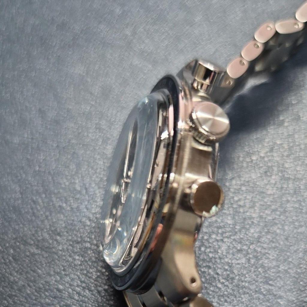 Used SEIKO Chronograph Men's Watch Quartz Silver SBTR053
