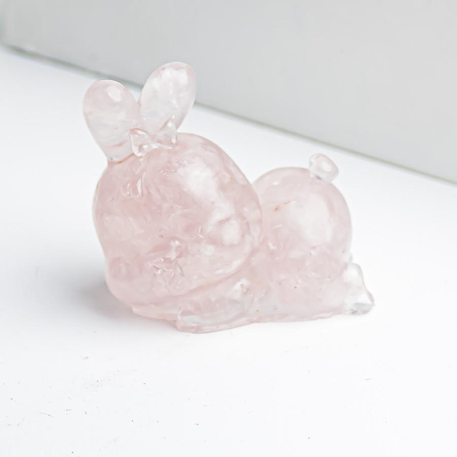 

Crystal Rabbit Figurine Gift For Home Office Decor With Natural Gemstone Material Style A