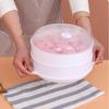 Plastic Steamer Microwave Oven Round Steamer With Lid Cookware Steamer Household Steamed Buns Kitchen Cooking Tools