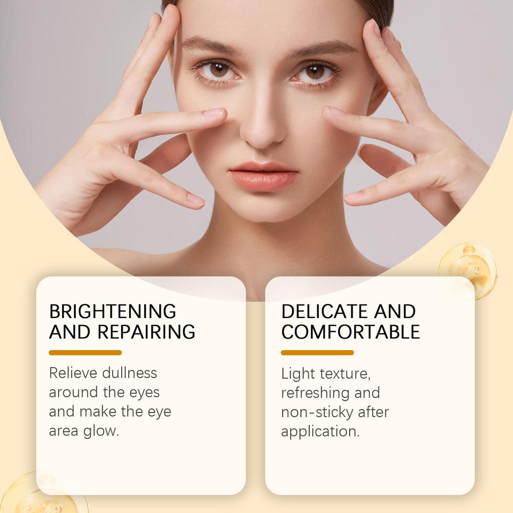 Anti Aging Eye Essence Oil Firming Brightening Reduce Wrinkle Fade Fine Lines Remove Puffiness Hydrating Smooth VC Eye Serum Oil