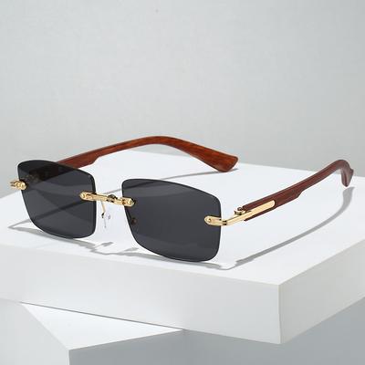 Retro Rimless Round Sunglasses Women Men Luxury Brand UV400 Sun Glasses for Outdoor Driving Fashion Eyewear