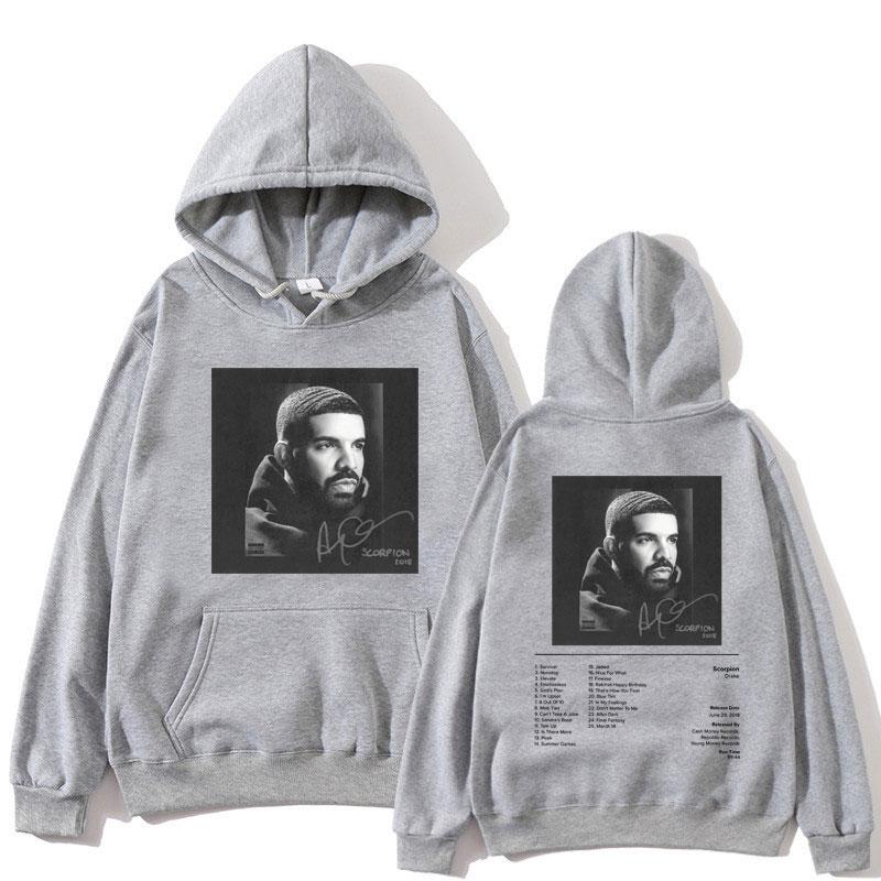 Rapper Drake Scorpion Hudební Album Potisk Mikina s Kapucí Muži Ženy Hip Hop Retro S Kapucí Oversized Ležérní Mikiny Mikiny Streetwear