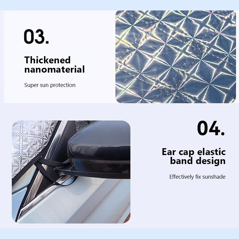 SEAMETAL Car Windshield Sunshade with Strong Magnets for Heat Insulation Uv Auto Window for Sun