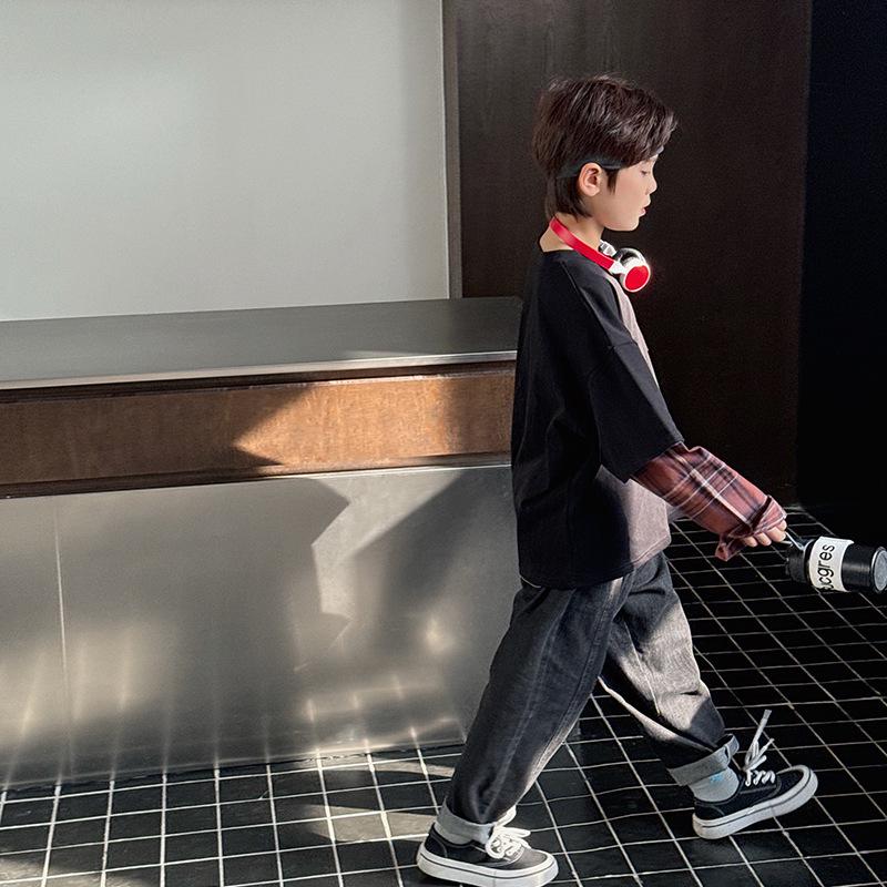 Boys' Versatile Spring Denim Pants - Cool, Handsome, Loose Casual Korean Street Style