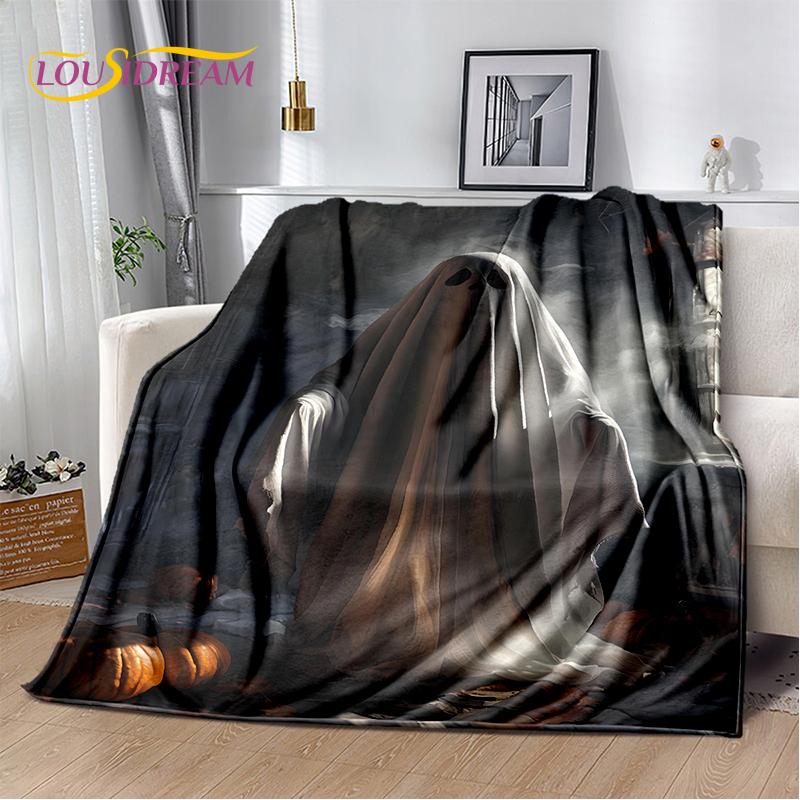 2025 New Gothic Horror Character Skull Ghost Soft Blanket,Soft Throw Blanket for Home Bedroom Bed Sofa Picnic Travel Child Gift