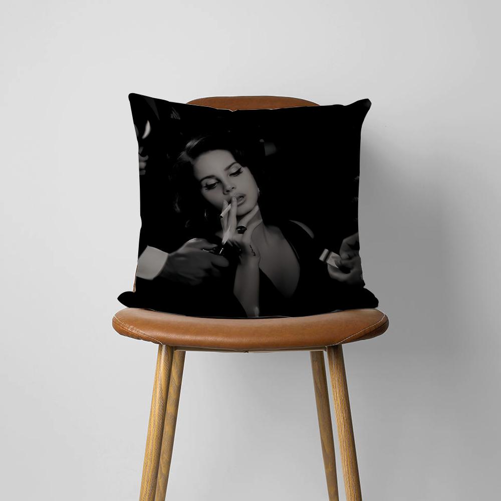 Singer L-Lana D-Del R-Rey Tough Ultraviolence For Bedroom Car Coffee Shop Room Soft And Living Room Sofa Decorative Pillow Case