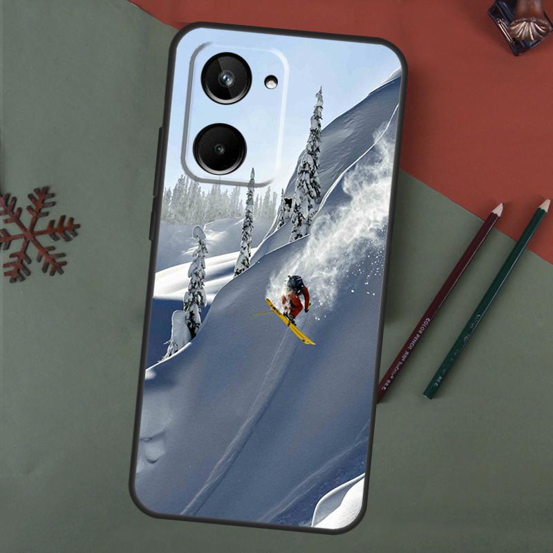 Ski Neige Snowboard Case For Realme C75 C65 C67 C71 C63 C61 C55 C51 C53 C35 11 12 13 14 15 Pro Plus GT6 GT7 Pro