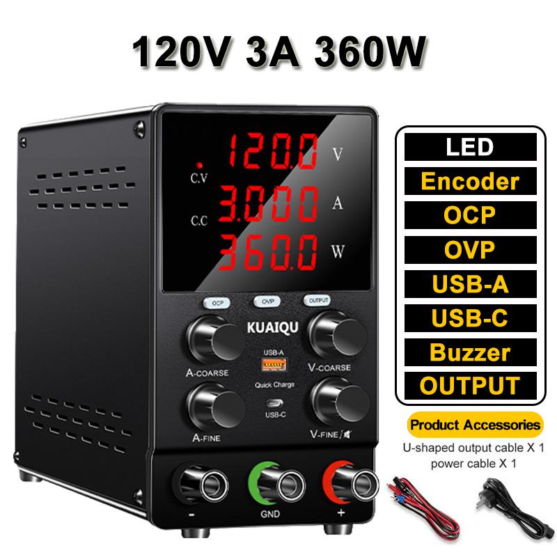 KUAIQU 30 V 10 A 300 W Gleichstromnetzteil OCP OVP Labortisch-Spannungsregler Outpot Einstellbare 12 V Schaltstromquelle für Reparatur