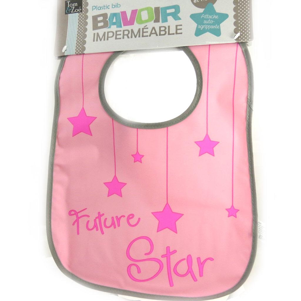 Les Trésors De Lily [L8791] - Bavoir imperméable 'Tom et Zoé' rose (future star)