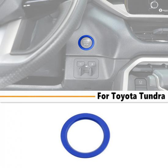 For Toyota Tundra -2025 Blue Alloy Engine Start Stop Push Button Cover Ring
