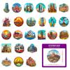 50 Buildings World Landmark Decals Humanistic Landscape Creative Tourism City Laptop Suitcase Water-Repellent X