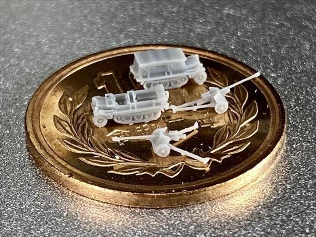 Tennstål 1700 Tysk PAK40 7,5 cm & Sd.Kfz.10 Sett Resin Kit FS-G19 (Kampkjøretøy)