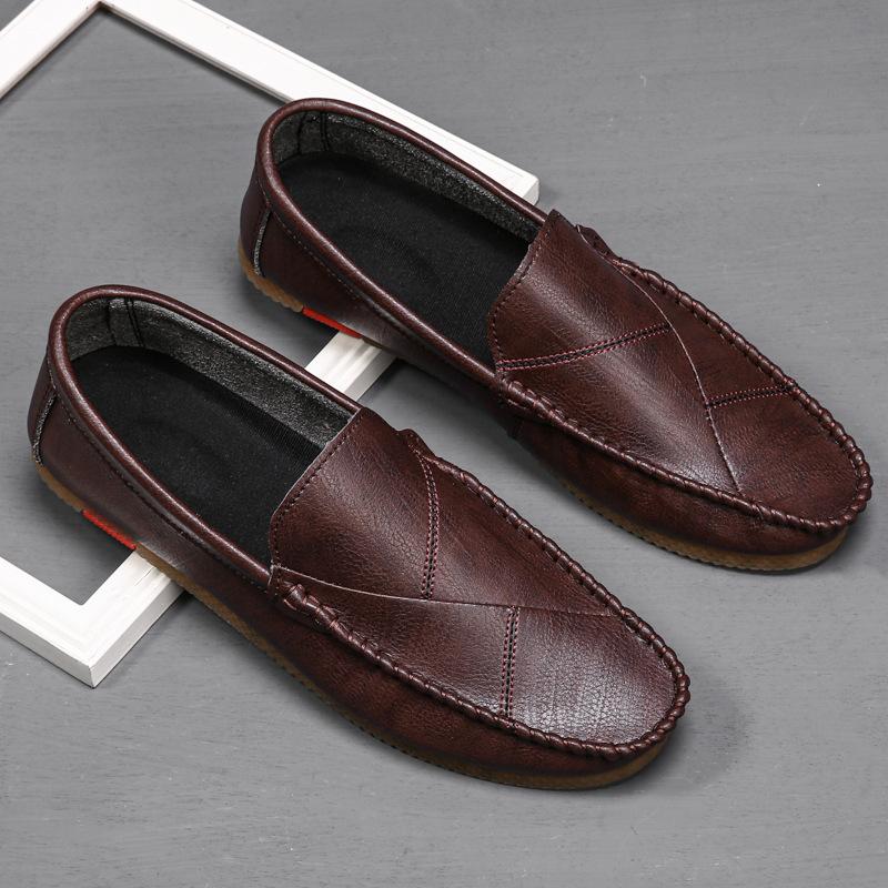 

Модные мужские туфли-лоферы на низком каблуке, удобные модные повседневные туфли, летние классические туфли-лоферы для вождения из кожи для мужчин на плоской подошве, мокасины 39 вино красного