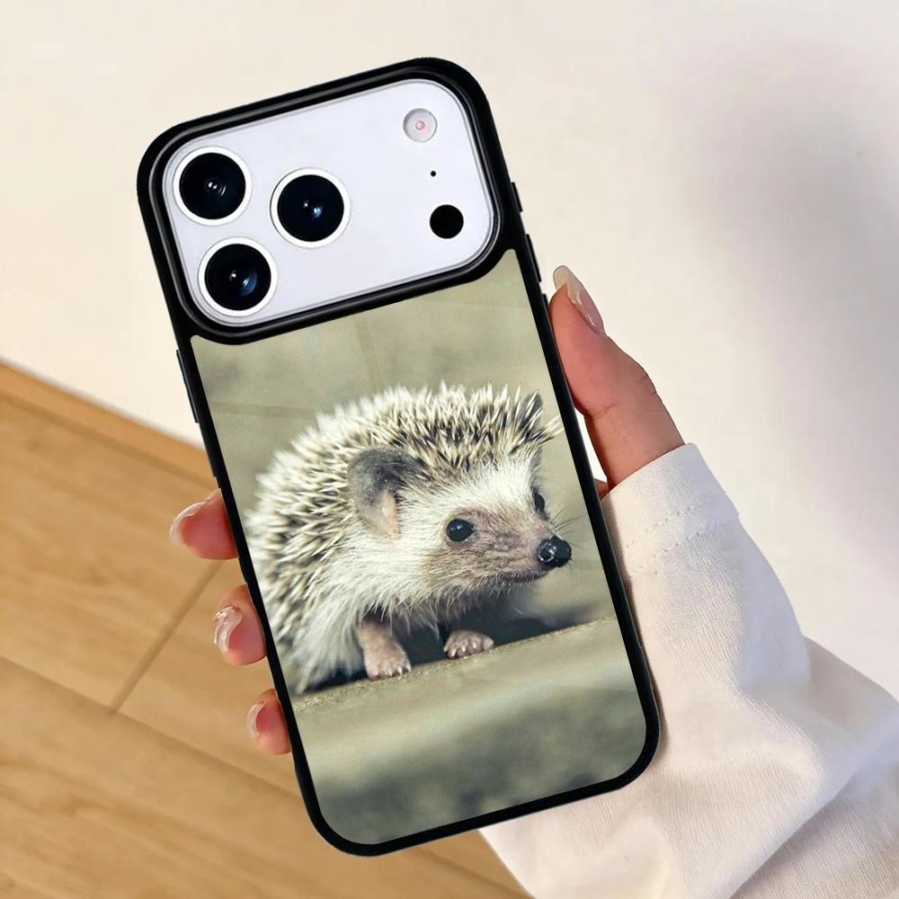 Animal Hedgehog cute Mobile Phone Case for IPhone 17 AIR 16pro Max 15 14 13 12 11 Bumper Cover