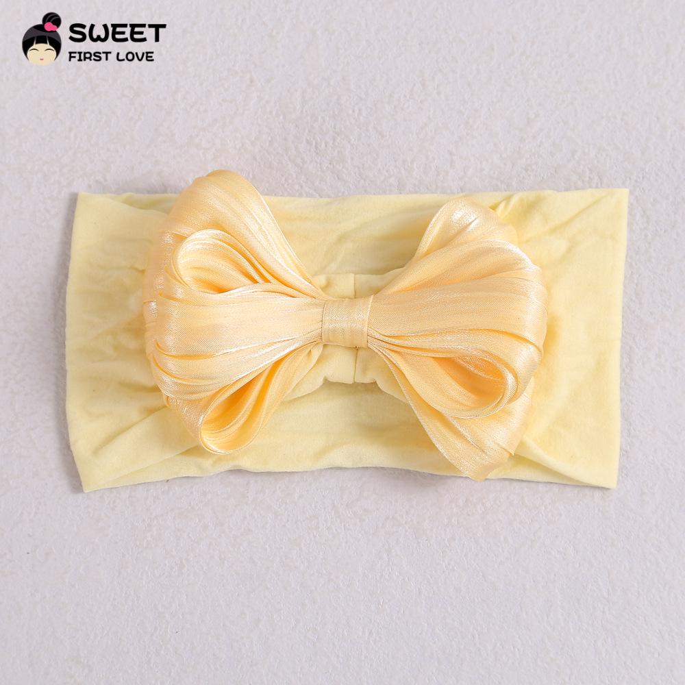 Niansheng Silk Bow Children's Headband - Soft Nylon Cute Princess Accessory