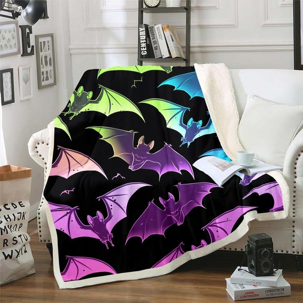 Merry Christmas Fleece Blanket for Kids Boys Girls Xmas Gnome Santa Claus Sherpa Blanket, Happy New Year Blanket Festival Themed