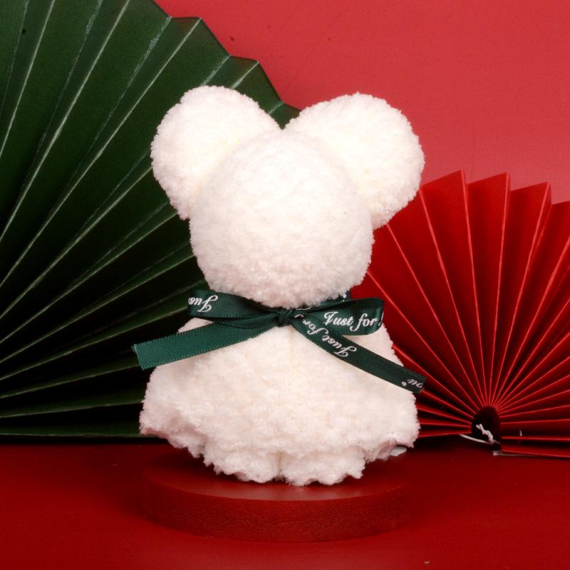 Pineapple Grid Towel Bear Shape - Wedding & Festival Gift