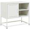 VidaXL Meuble TV blanc 68x39x60,5 cm acier, support TV, buffet TV, meuble multimédia, banc TV, armoire hifi, centre de 846523