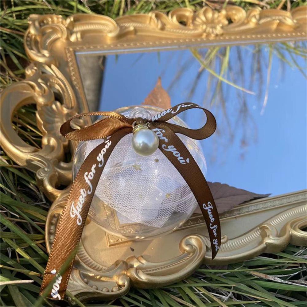 6-12CM Christmas Transparent Ball Plastic Fillable Bauble Xmas Tree Hanging Ornaments Decoration for Home Wedding Party Gift Box