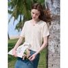Betu Women's Sweet Hollow-Out Knit Short-Sleeve Top