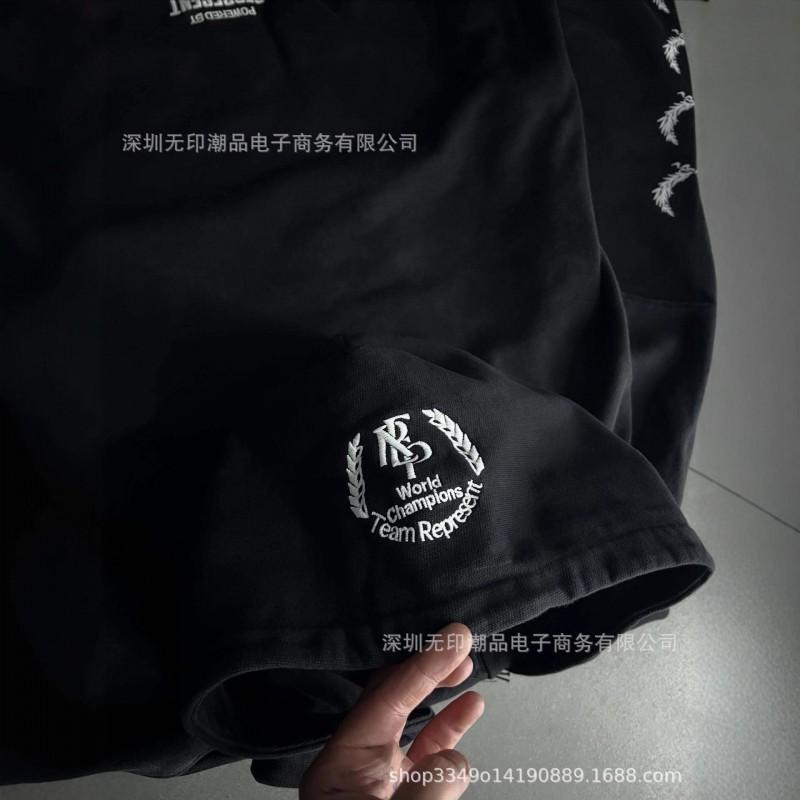 Y2K Multi-Element Sticker Biker Style 3D Embroidered Loose Hoodie Men Women