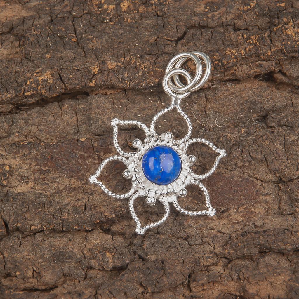 Lapis Lazuli Pendant Handmade Gemstone Jewelry, 925 Solid Sterling Silver Pendant , Gorgeous Silver Pendant For Wedding  Gift