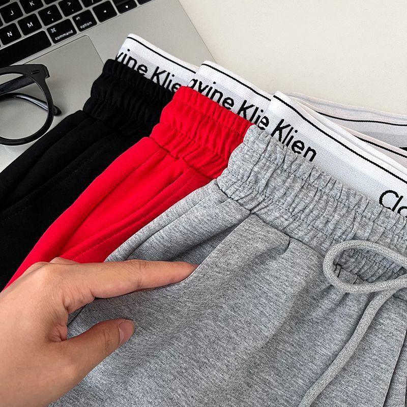 Letter-printed High-waisted Slimming Faux Two-piece Drawstring Elastic Shorts Casual Women's Pants Hot Pants