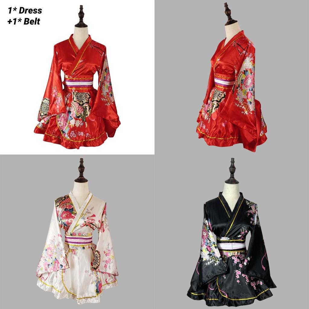 Long Women's Kimono Robe Traditional Style Cosplay Costume Anime Inspired Casual Home Clothing" Characters)