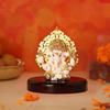 Kalpavrikshya Tree Ganesh Idol Ganpati Murti for Car Dashboard, Office Desk, Hindu God Gift & Home Decor - Resin (White)